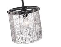 One Light Pendant by Z-Lite - Glacier Collection, Matte Black Finish - 1943P8-MB