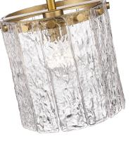 One Light Pendant by Z-Lite - Glacier Collection, Modern Gold Finish - 1943P8-MGLD