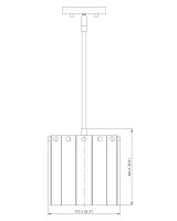 One Light Pendant by Z-Lite - Glacier Collection, Modern Gold Finish - 1943P8-MGLD