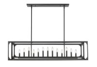 13 Light Linear Chandelier by Z-Lite - Easton Collection, Matte Black Finish - 3038-13L-MB