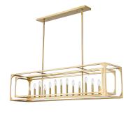 13 Light Linear Chandelier by Z-Lite - Easton Collection, Rubbed Brass Finish - 3038-13L-RB