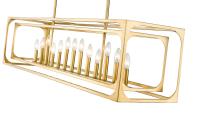 13 Light Linear Chandelier by Z-Lite - Easton Collection, Rubbed Brass Finish - 3038-13L-RB