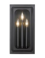 Three Light Wall Sconce by Z-Lite - Easton Collection, Matte Black Finish - 3038-3S-MB
