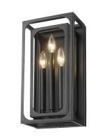 Three Light Wall Sconce by Z-Lite - Easton Collection, Matte Black Finish - 3038-3S-MB