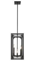 Four Light Chandelier by Z-Lite - Easton Collection, Matte Black Finish - 3038-4MB
