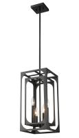 Four Light Chandelier by Z-Lite - Easton Collection, Matte Black Finish - 3038-4MB