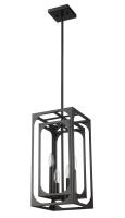 Four Light Chandelier by Z-Lite - Easton Collection, Matte Black Finish - 3038-4MB
