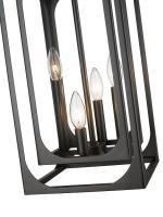 Four Light Chandelier by Z-Lite - Easton Collection, Matte Black Finish - 3038-4MB