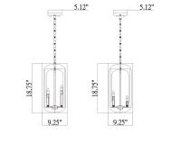 Four Light Chandelier by Z-Lite - Easton Collection, Rubbed Brass Finish - 3038-4RB