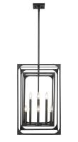 Eight Light Chandelier by Z-Lite - Easton Collection, Matte Black Finish - 3038-8MB