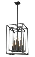 Eight Light Chandelier by Z-Lite - Easton Collection, Matte Black Finish - 3038-8MB