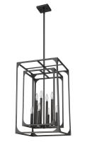 Eight Light Chandelier by Z-Lite - Easton Collection, Matte Black Finish - 3038-8MB