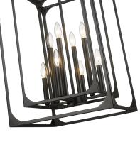 Eight Light Chandelier by Z-Lite - Easton Collection, Matte Black Finish - 3038-8MB
