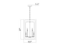 Eight Light Chandelier by Z-Lite - Easton Collection, Matte Black Finish - 3038-8MB