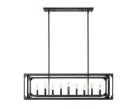 Nine Light Linear Chandelier by Z-Lite - Easton Collection, Matte Black Finish - 3038-9L-MB