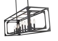 Nine Light Linear Chandelier by Z-Lite - Easton Collection, Matte Black Finish - 3038-9L-MB