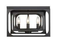 Four Light Flush Mount by Z-Lite - Easton Collection, Matte Black Finish - 3038F-MB