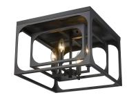 Four Light Flush Mount by Z-Lite - Easton Collection, Matte Black Finish - 3038F-MB