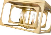 Four Light Flush Mount by Z-Lite - Easton Collection, Rubbed Brass Finish - 3038F-RB