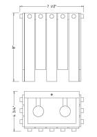 Two Light Wall Sconce by Z-Lite - Viviana Collection, Rubbed Brass Finish - 345-2S-RB