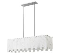 Five Light Linear Chandelier by Z-Lite - Viviana Collection, Polished Nickel Finish - 345-40L-PN