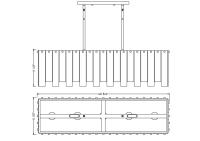 Five Light Linear Chandelier by Z-Lite - Viviana Collection, Polished Nickel Finish - 345-40L-PN