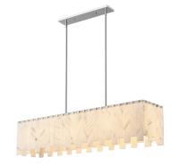 Seven Light Linear Chandelier by Z-Lite - Viviana Collection, Polished Nickel Finish - 345-49L-PN