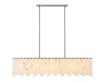 Seven Light Linear Chandelier by Z-Lite - Viviana Collection, Polished Nickel Finish - 345-49L-PN