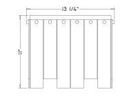 Four Light Flush Mount by Z-Lite - Viviana Collection, Rubbed Brass Finish - 345F13-RB