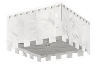 Nine Light Flush Mount by Z-Lite - Viviana Collection, Polished Nickel Finish - 345F20-PN