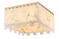 Nine Light Flush Mount by Z-Lite - Viviana Collection, Rubbed Brass Finish - 345F20-RB