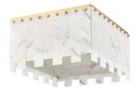 Nine Light Flush Mount by Z-Lite - Viviana Collection, Rubbed Brass Finish - 345F20-RB