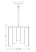 One Light Pendant by Z-Lite - Viviana Collection, Polished Nickel Finish - 345P12-PN
