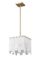 One Light Pendant by Z-Lite - Viviana Collection, Rubbed Brass Finish - 345P12-RB