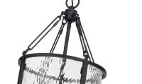 Four Light Pendant by Z-Lite - Barrington Collection, Matte Black Finish - 346P12-MB