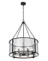 Six Light Chandelier by Z-Lite - Barrington Collection, Matte Black Finish - 346P26-MB