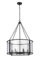 Six Light Chandelier by Z-Lite - Barrington Collection, Matte Black Finish - 346P26-MB