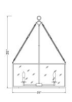 Six Light Chandelier by Z-Lite - Barrington Collection, Matte Black Finish - 346P26-MB