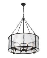 Eight Light Chandelier by Z-Lite - Barrington Collection, Matte Black Finish - 346P32-MB