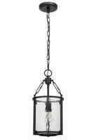 One Light Pendant by Z-Lite - Barrington Collection, Matte Black Finish - 346P8-MB