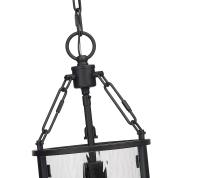 One Light Pendant by Z-Lite - Barrington Collection, Matte Black Finish - 346P8-MB