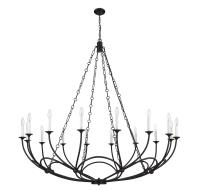 16 Light Chandelier by Z-Lite - Arabella Collection, Matte Black Finish - 3500-16MB