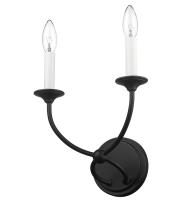 Two Light Wall Sconce by Z-Lite - Arabella Collection, Matte Black Finish - 3500-2S-MB