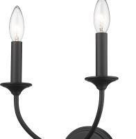Two Light Wall Sconce by Z-Lite - Arabella Collection, Matte Black Finish - 3500-2S-MB