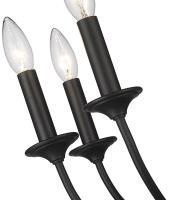 Three Light Wall Sconce by Z-Lite - Arabella Collection, Matte Black Finish - 3500-3S-MB