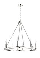 Eight Light Chandelier by Z-Lite - Barclay Collection, Polished Nickel Finish - 482R-8PN
