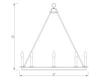 Eight Light Chandelier by Z-Lite - Barclay Collection, Polished Nickel Finish - 482R-8PN