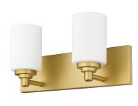 Two Light Vanity by Z-Lite - Soledad Collection, Brushed Gold Finish - 485-2V-BG