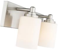 Two Light Vanity by Z-Lite - Soledad Collection, Brushed Nickel Finish - 485-2V-BN