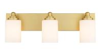 Three Light Vanity by Z-Lite - Soledad Collection, Brushed Gold Finish - 485-3V-BG